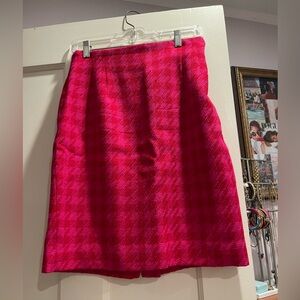 Pink plaid skirt